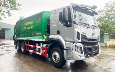 Xe Ép Chở Rác Chenglong H5 3 Chân 20 Khối