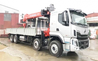 Chenglong H5 4 Chân 12 Tấn Gắn Cần Cẩu Kanglim 8 Tấn