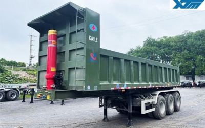 Moóc Ben Tự Đổ 3 Trục Thùng Vuông Kaile