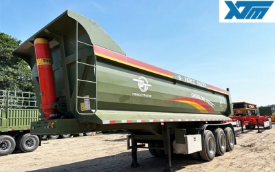 Moóc Ben Tự Đổ 3 Trục Thùng U Fushi