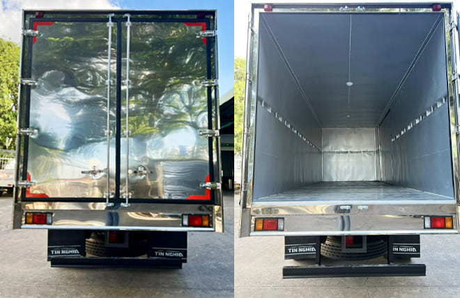 Đặc điểm cấu tạo thùng kín Inox 7m5 tiêu chuẩn