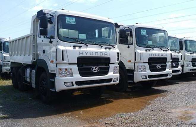 Hình 6: Xe Ben 3 Chân Hyundai HD270