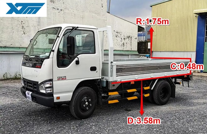Hình 5: Xe Tải Isuzu QKR230 1.5 Tấn