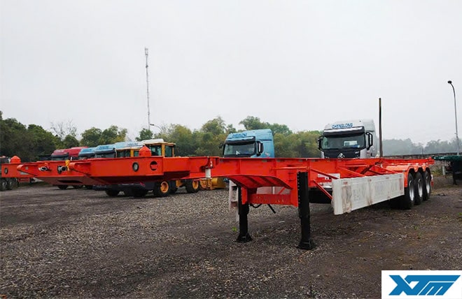 Hình 1: Sơ Mi Rơ Moóc Cổ Cò 3 Trục 15.6m 50 Feet Antu
