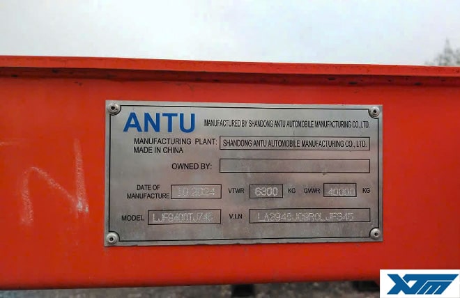 Hình 3: Sơ Mi Rơ Moóc Cổ Cò 3 Trục 15.6m 50 Feet Antu