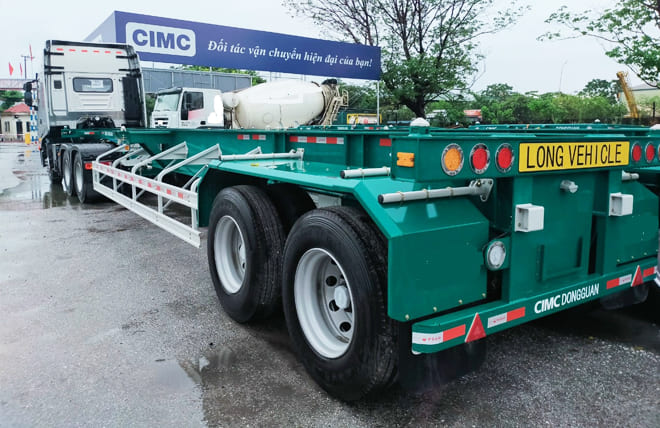 Hình 5: Sơ Mi Rơ Moóc Xương 2 Trục 40 Feet CIMC