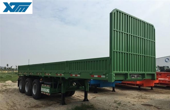 Hình 1: Sơ Mi Rơ Mooc Thùng Lửng 3 Trục 9m Doosung