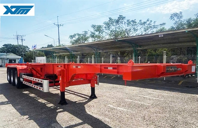 Hình 1: Sơ Mi Rơ Mooc Xương 3 Trục 40 Feet Doosung