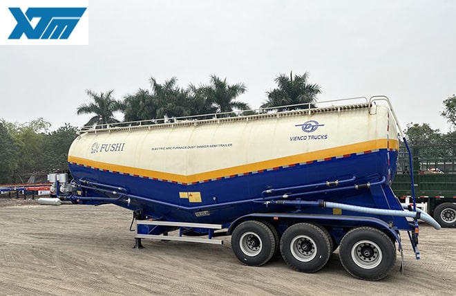 Hình 3: Sơ Mi Rơ Mooc Bồn Chở Xi Măng Rời 47 Khối Fushi