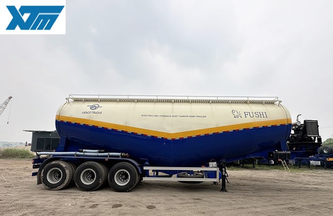 Hình 2: Sơ Mi Rơ Mooc Bồn Chở Xi Măng Rời 47 Khối Fushi