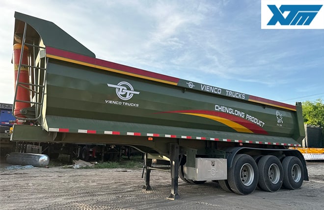 Hình 2: Sơ Mi Rơ Mooc Ben Tự Đổ 3 Trục Thùng U Fushi