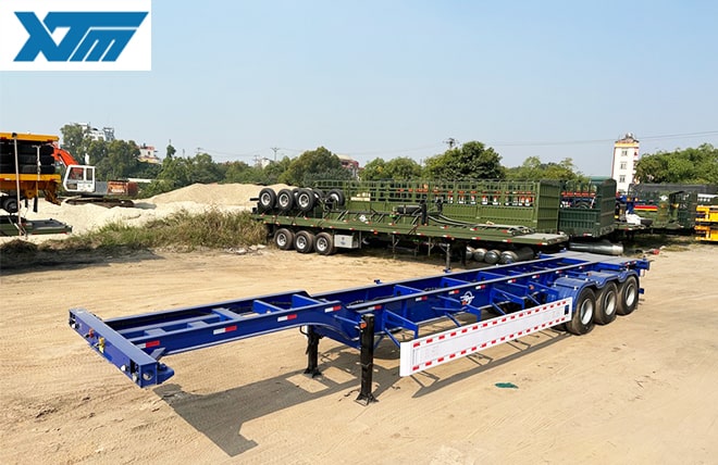 Hình 1: Sơ Mi Rơ Mooc Cổ Cò 3 Trục 48 Feet Fushi