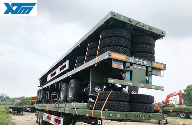 Hình 2: Sơ Mi Rơ Mooc Sàn 3 Trục 12.4m Fushi