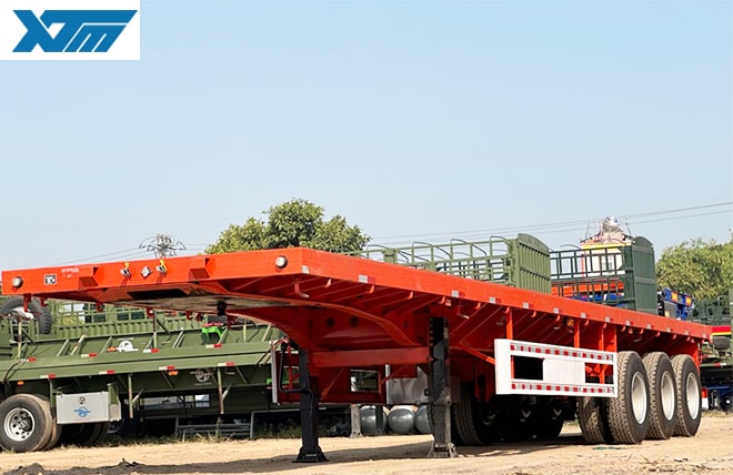 Hình 1: Sơ Mi Rơ Moóc Sàn 3 Trục 48 Feet Fushi