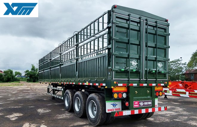 Hình 2: Sơ Mi Rơ Mooc Thùng Khung Mui 3 Trục 12.4m Fushi