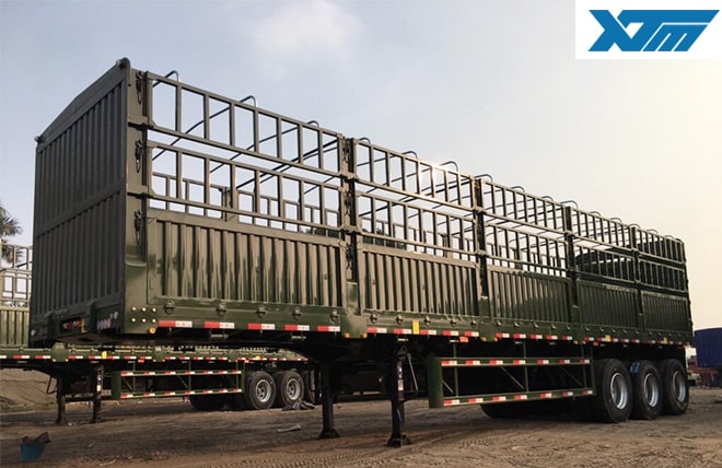 Hình 3: Sơ Mi Rơ Mooc Thùng Khung Mui 3 Trục 12.4m Fushi