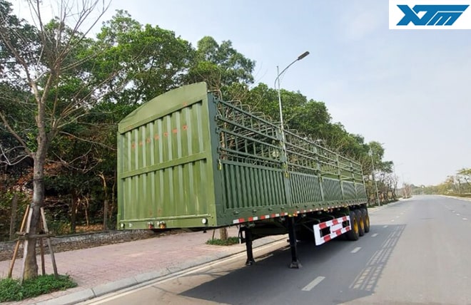 Hình 4: Sơ Mi Rơ Mooc Thùng Khung Mui 3 Trục 12.4m Fushi