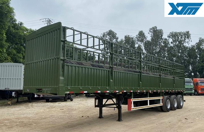 Hình 1: Sơ Mi Rơ Mooc Thùng Khung Mui 3 Trục 12.4m Fushi