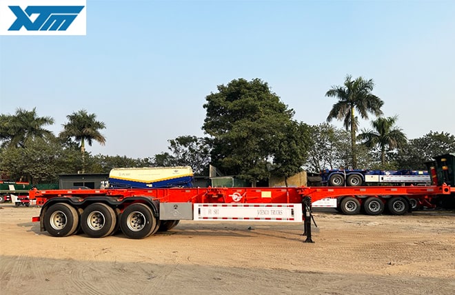 Hình 2: Sơ Mi Rơ Mooc Xương 3 Trục 40 Feet Fushi