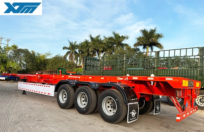 Hình 3: Sơ Mi Rơ Mooc Xương 3 Trục 40 Feet Fushi