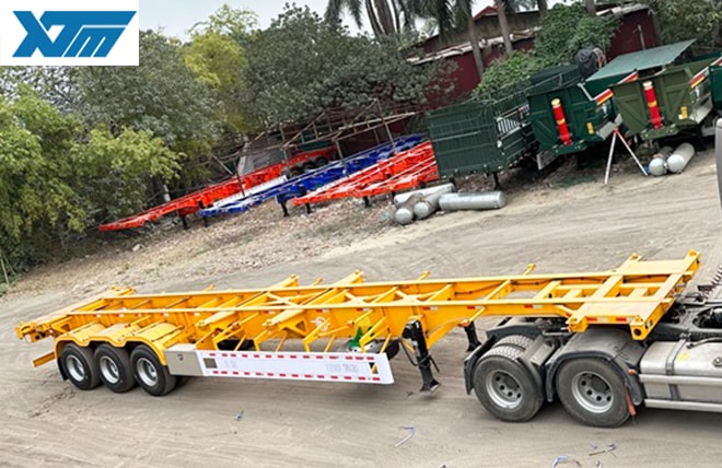 Hình 3: Sơ Mi Rơ Mooc Xương 3 Trục 45 Feet Fushi