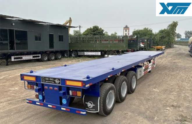 Hình 4: Sơ Mi Rơ Mooc Sàn 3 Trục 45 Feet Fushi