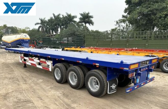 Hình 2: Sơ Mi Rơ Mooc Sàn 3 Trục 45 Feet Fushi