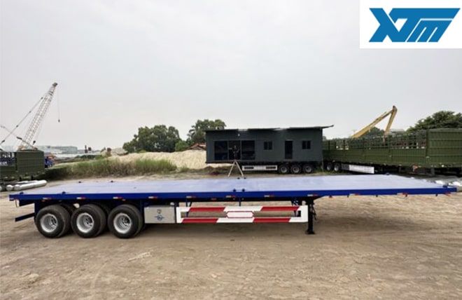 Hình 3: Sơ Mi Rơ Mooc Sàn 3 Trục 45 Feet Fushi