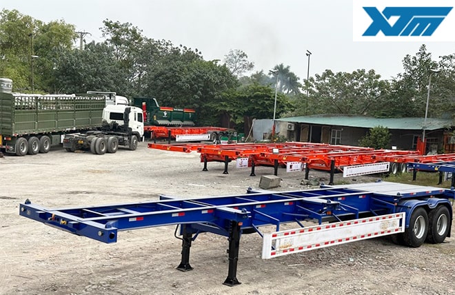 Hình 1: Sơ Mi Rơ Mooc Xương 2 Trục 40 Feet Fushi