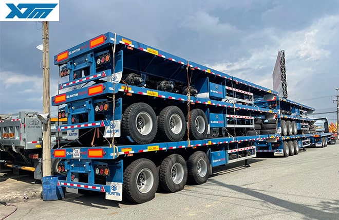 Hình 3: Sơ Mi Rơ Mooc Sàn 3 Trục 40 Feet Junton