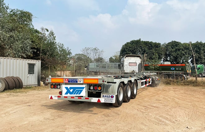 Hình 2: Sơ Mi Rơ Mooc Xương 3 Trục 40 Feet Kaile