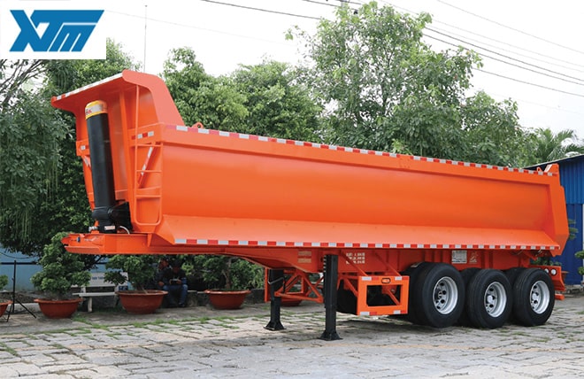 Hình 2: Sơ Mi Rơ Mooc Ben Tự Đổ 3 Trục Thùng U Tân Thanh