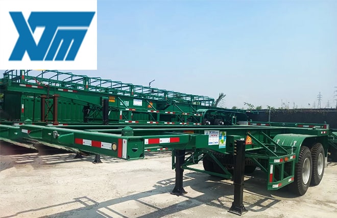Hình 1: Sơ Mi Rơ Mooc Cổ Cò 2 Trục 20 Feet Tân Thanh