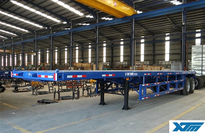 Hình 1: Sơ Mi Rơ Mooc Sàn 2 Trục 20 Feet Tân Thanh
