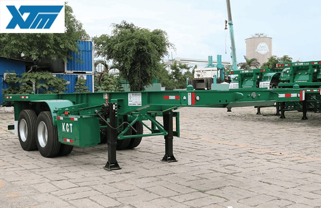 Hình 1: Sơ Mi Rơ Mooc Xương 2 Trục 20 Feet Tân Thanh