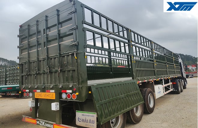 Hình 3: Sơ Mi Rơ Moóc Lồng (Rào) 3 Trục 12.4m ZK