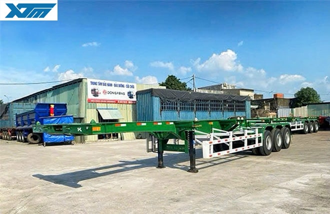 Hình 1: Sơ Mi Rơ Moóc Xương 3 Trục 40 Feet ZK