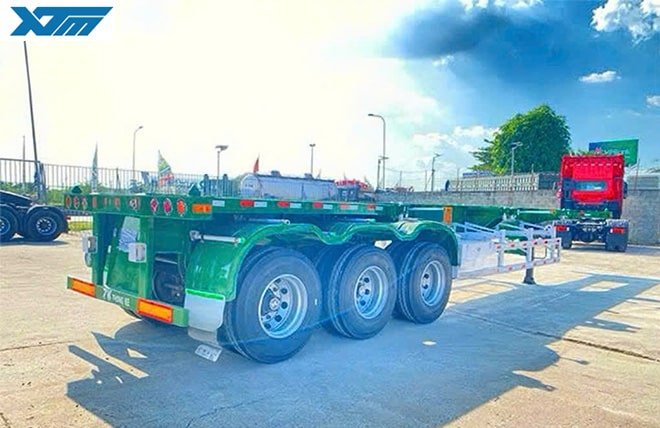 Hình 3: Sơ Mi Rơ Moóc Xương 3 Trục 40 Feet ZK