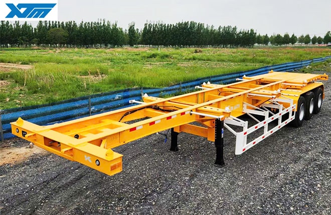 Hình 1: Sơ Mi Rơ Moóc Xương 3 Trục 45 Feet ZK