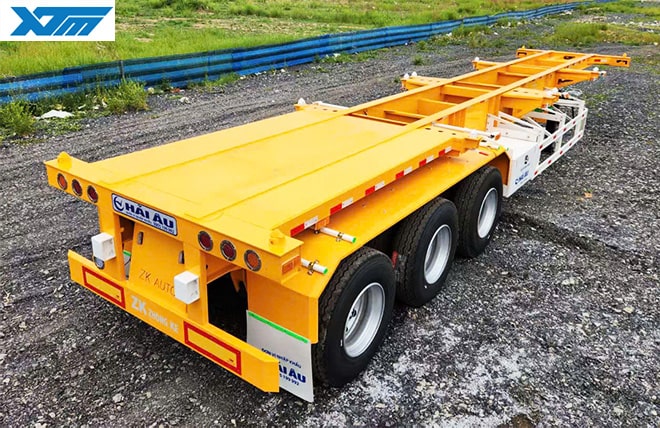 Hình 3: Sơ Mi Rơ Moóc Xương 3 Trục 45 Feet ZK