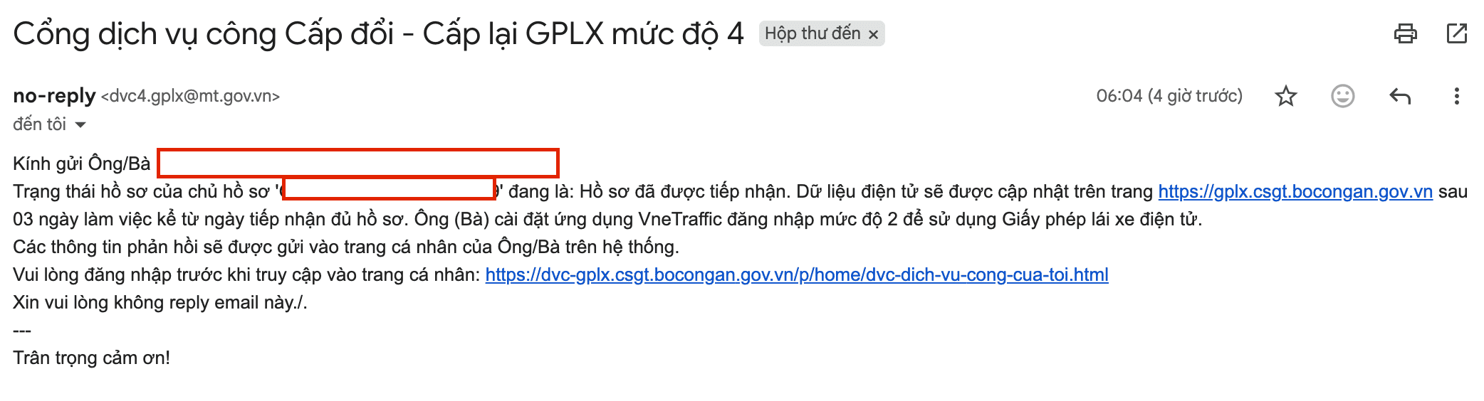 Hình 12: Hướng Dẫn Đổi Giấy Phép Lái Xe Online Trên Cổng Dịch Vụ Công