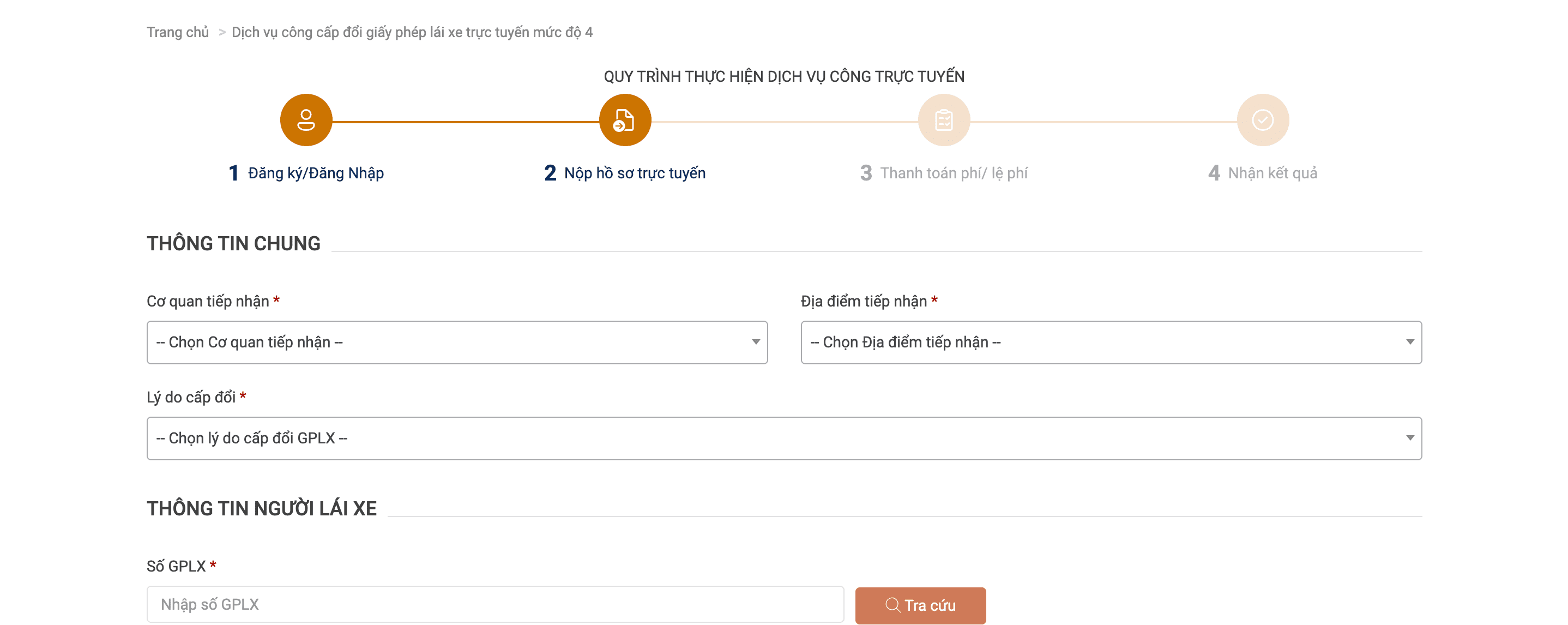 Hình 5: Hướng Dẫn Đổi Giấy Phép Lái Xe Online Trên Cổng Dịch Vụ Công