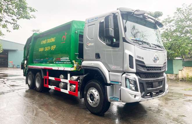 Xe Ép Chở Rác Chenglong H5 3 Chân 20 Khối