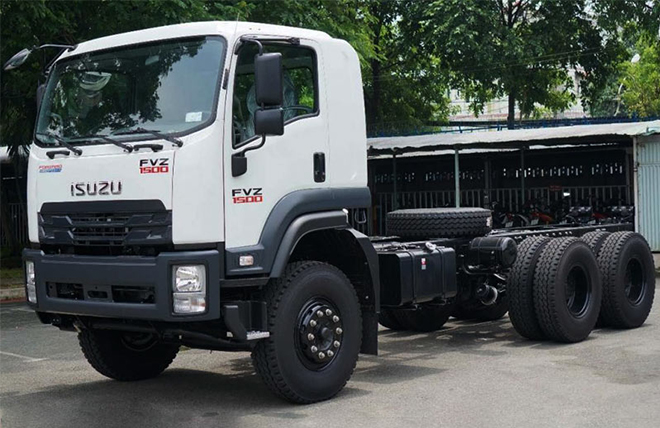 Xe Tải Isuzu FVZ 3 Chân 15 Tấn Cầu Thật