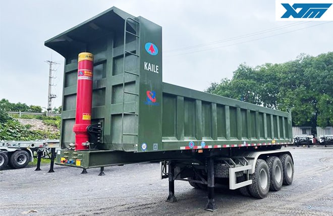 Moóc Ben Tự Đổ 3 Trục Thùng Vuông Kaile