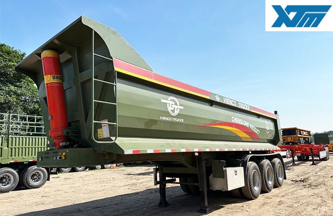 Moóc Ben Tự Đổ 3 Trục Thùng U Fushi